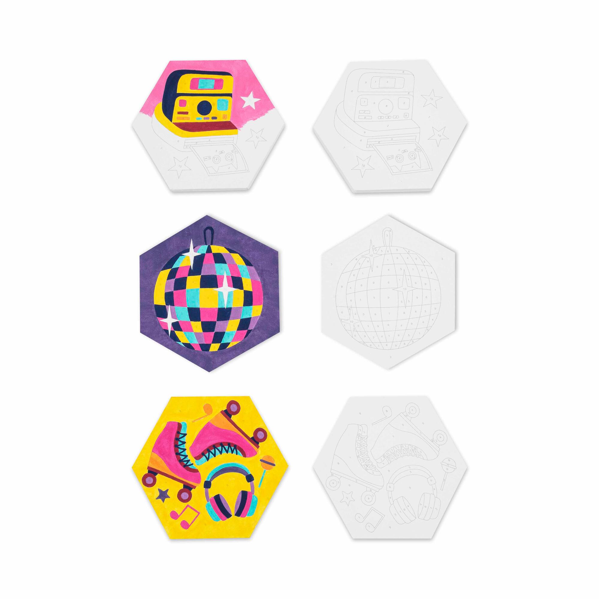 VIVID by Brea Reese® Retro Square Acrylic Paint-by-Number Kit